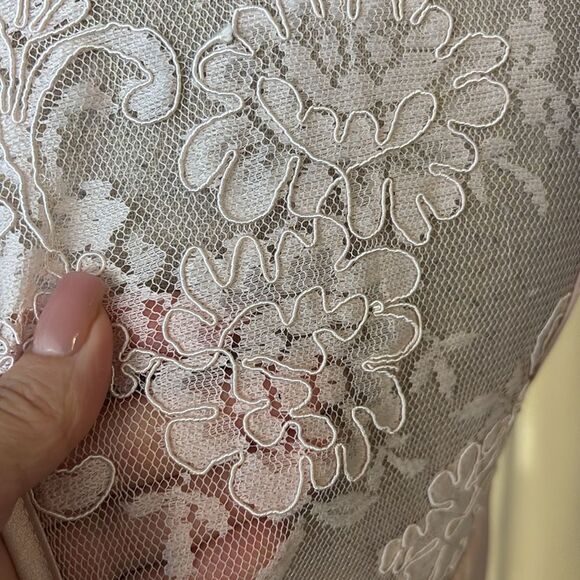 Vera Wang Elegant Lace Detail baby pink  Dress, US4 - Picture 9 of 13